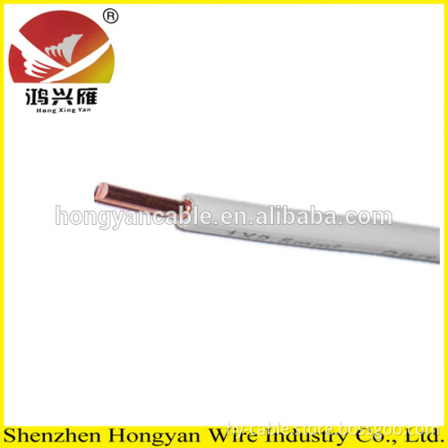 2015 Top Quality PVC insulated non-sheathed flexible electric wire solid BV 2.5mm